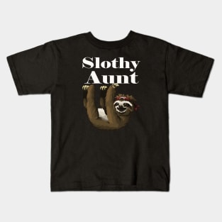 Slothy Aunt Funny Pet Animal Pet Kids T-Shirt